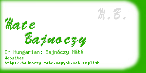 mate bajnoczy business card